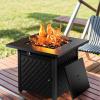 imageAMADA HOMEFURNISHING 28quot Propane Fire Pit CSA Certified 60000 BTU AutoIgnition Gas Fire Pit Table Stainless Steel Burner and Lava Rocks Outdoor Garden Backyard Patio28 Inch