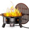imageAmada Propane Fire Pit 24 Inch Portable Gas Fire Pit with Grill Grate Folding Legs Propane Tank Holder Cover ampamp Carry Kit for Outdoor Camping Patio 58000 BTU