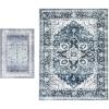 imageAMADA HOMEFURNISHING 5x7 and 2x3 Area Rugs Buying Together Washable Area Rug LowProfile Indoor Rug with NonSlip Backing ampamp Durable Edge Binding