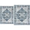 imageAMADA HOMEFURNISHING Blue 8x10 and 9x12 Area Rugs Washable Area Rug LowProfile Indoor Rug with NonSlip Backing ampamp Durable Edge Binding
