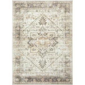 imageAMADA HOMEFURNISHING 9x12 Area Rugs LowProfile Large Washable Area Rug with NonSlip Backing ampamp Durable Edge Binding Vintage Rugs for Living Room Bedroom Dinning Room