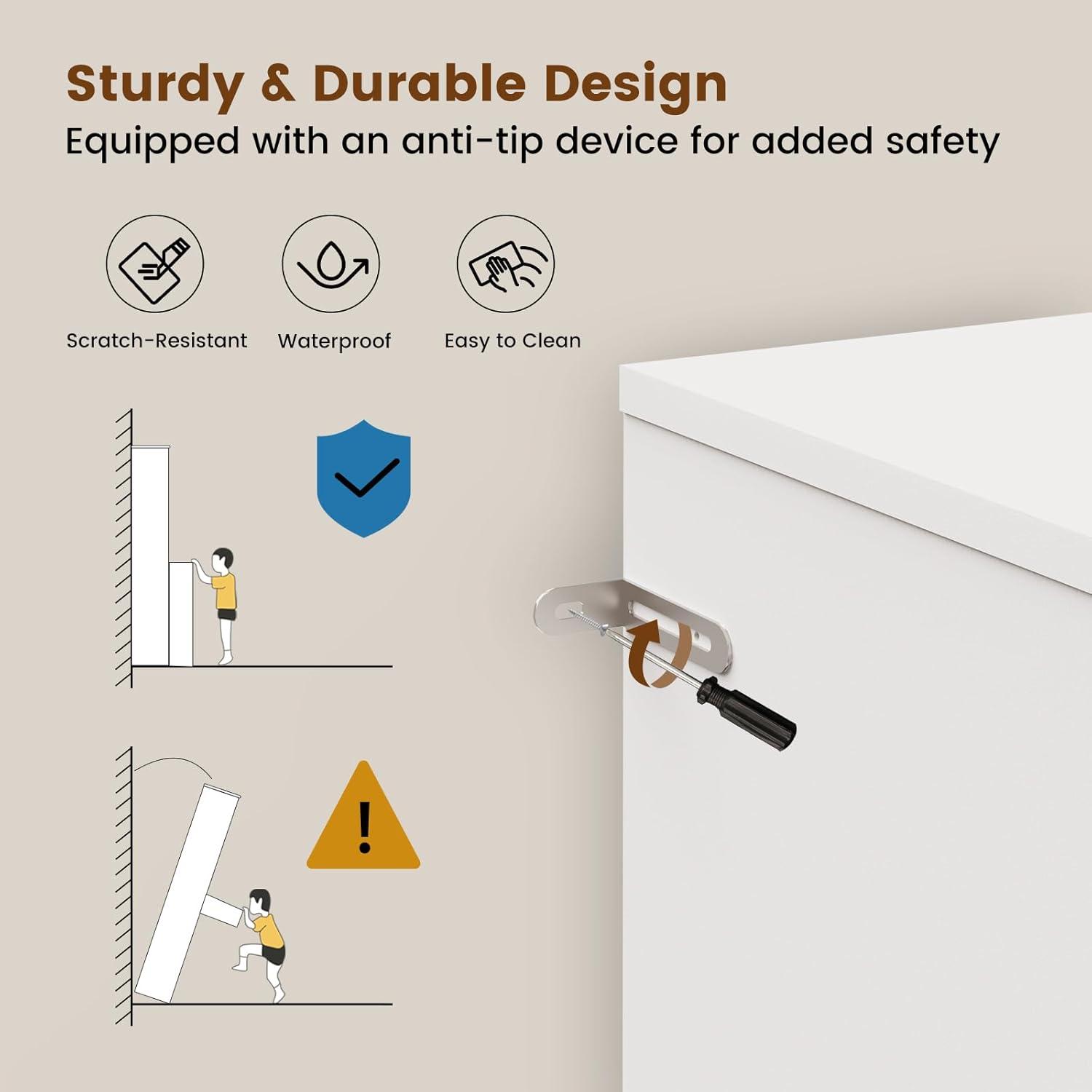 imageAmada Fluted Pantry Cabinet Versatile 72 Tall Storage Cabinet with Adjustable Shelves Kitchen Cabinet with Magnetic Doors ampamp AntiTip DesignWhiteWhite