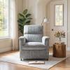 imageAmada Power Recliner Chair Chenille Electric Reclining Chair for Adults for Small Spaces with Remote ampamp Side Pockets Thick Seat Cushion for Living Room ampamp Bedroom Home Theater RVNeutral Gray