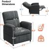 imageAmada Power Recliner Chair Chenille Electric Reclining Chair for Adults for Small Spaces with Remote ampamp Side Pockets Thick Seat Cushion for Living Room ampamp Bedroom Home Theater RVDark Grey