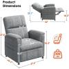 imageAmada Power Recliner Chair Chenille Electric Reclining Chair for Adults for Small Spaces with Remote ampamp Side Pockets Thick Seat Cushion for Living Room ampamp Bedroom Home Theater RVNeutral Gray