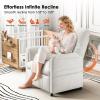 imageAmada Power Recliner Chair Chenille Electric Reclining Chair for Adults for Small Spaces with Remote ampamp Side Pockets Thick Seat Cushion for Living Room ampamp Bedroom Home Theater RVWhite