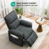 imageAmada Power Recliner Chair Chenille Electric Reclining Chair for Adults for Small Spaces with Remote ampamp Side Pockets Thick Seat Cushion for Living Room ampamp Bedroom Home Theater RVDark Grey