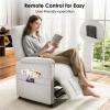 imageAmada Power Recliner Chair Chenille Electric Reclining Chair for Adults for Small Spaces with Remote ampamp Side Pockets Thick Seat Cushion for Living Room ampamp Bedroom Home Theater RVWhite