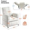 imagePower Recliner Chair for Adults Adjustable Modern Chenille Reclining Chair with Side Pockets Remote Footrest Thick Seat Cushion for Home Theater Living Room ampamp Bedroom RV Light GreyWhite