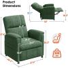 imagePower Recliner Chair for Adults Adjustable Modern Chenille Reclining Chair with Side Pockets Remote Footrest Thick Seat Cushion for Home Theater Living Room ampamp Bedroom RV Light GreyGreen