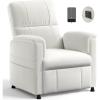 imageAmada Power Recliner Chair Chenille Electric Reclining Chair for Adults for Small Spaces with Remote ampamp Side Pockets Thick Seat Cushion for Living Room ampamp Bedroom Home Theater RVWhite