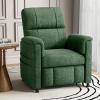 imagePower Recliner Chair for Adults Adjustable Modern Chenille Reclining Chair with Side Pockets Remote Footrest Thick Seat Cushion for Home Theater Living Room ampamp Bedroom RV Light GreyGreen