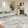 imageAMADA HOMEFURNISHING 5x7 Area Rugs for Living Room Modern Abstract Washable Rug Neutral Soft with NonSlip Backing ampamp Low Pile Kids Rug for Resistant Bedroom Nursery Home Office Dark BlueBeige