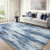 imageAMADA HOMEFURNISHING 5x7 Area Rugs for Living Room Modern Abstract Washable Rug Neutral Soft with NonSlip Backing ampamp Low Pile Kids Rug for Resistant Bedroom Nursery Home Office Dark BlueBlue