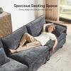 imageAmada 1115quot UShaped Modular Sectional Sofa Modern Comfy Cloud Couch Sectional Sofa with Movable Ottoman 5Seat Chenille Deep Seat Sofa Sleeper Deep Seat Sofa with 5 Pillows for Living Room BlueGrey