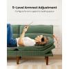 imageAmada Convertible Futon Sofa Bed  Corduroy Loveseat with Adjustable Backrest ampamp Armrests Thickened Seat Cushion Small Space Sleeper Couch for Apartment Study Room ampamp OfficeMoss Green66 Inch 