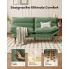 imageAmada Convertible Futon Sofa Bed  Corduroy Loveseat with Adjustable Backrest ampamp Armrests Thickened Seat Cushion Small Space Sleeper Couch for Apartment Study Room ampamp OfficeMoss Green66 Inch 