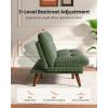 imageAmada 75 Convertible Futon Sofa Bed Corduroy Folding Futon Set with Adjustable Backrest ampArmrests Recliner Lounge for Living Room Apartment or Office Solid Wood Frame Loveseat Sofa Beige White  CorduroyForest Green