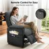 imageAmada Power Recliner Chair for Adults Adjustable Modern Chenille Reclining Chair with Side Pockets Remote Footrest Thick Seat Cushion for Home Theater Living Room amp Bedroom RVCharcoal Grey