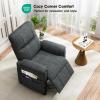 imageAmada Power Recliner Chair for Adults Adjustable Modern Chenille Reclining Chair with Side Pockets Remote Footrest Thick Seat Cushion for Home Theater Living Room amp Bedroom RVCharcoal Grey