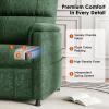 imageAmada Power Recliner Chair for Adults Adjustable Modern Chenille Reclining Chair with Side Pockets Remote Footrest Thick Seat Cushion for Home Theater Living Room amp Bedroom RVChenille Green