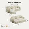 imageAmada Sectional Sofa Bed with Reversible Storage Chaise Convertible Pull Out Couch Bed Cloud Chenille Couch with USB Charging amp Side Pockets L Shaped Modular Couches for Living Room BeigeBeige