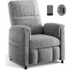 imageAmada Power Recliner Chair for Adults Adjustable Modern Chenille Reclining Chair with Side Pockets Remote Footrest Thick Seat Cushion for Home Theater Living Room amp Bedroom RVChenille Grey