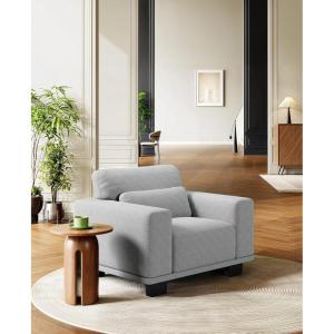 imageAmada 89 Sofa 3 Seater Couch Sofa for Living Room Modern Sofa for Living Room with Deep Seats amp Wide Armrests Comfy Couch with Removable Washable Covers amp Linen Fabric Easy AssemblyGrey