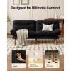 image66Futon Sofa Bed3in1 Futon Couch wAdjustable Backrest amp Armrests Convertible Sleeper Sofa Bed Small Folding Sleeper Recliner wRemovable Cushion for Apartment Living RoomOffice 66inBeige  CorduroyBlack
