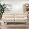 image66Futon Sofa Bed3in1 Futon Couch wAdjustable Backrest amp Armrests Convertible Sleeper Sofa Bed Small Folding Sleeper Recliner wRemovable Cushion for Apartment Living RoomOffice 66inBeige  CorduroyBeige