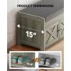 imageAmada Shoe Storage Bench 472 Long Entryway Bench with Cushioned Seat amp Lift Top Storage 4 Doors Adjustable Shelf 300 lbs Capacity Bench with Shoe Rack for Entryway Bedroom Living Room WhiteLight Gray