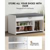 imageAmada Shoe Storage Bench 472 Long Entryway Bench with Cushioned Seat amp Lift Top Storage 4 Doors Adjustable Shelf 300 lbs Capacity Bench with Shoe Rack for Entryway Bedroom Living Room WhiteWhite