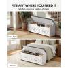 imageAmada Shoe Storage Bench 472 Long Entryway Bench with Cushioned Seat amp Lift Top Storage 4 Doors Adjustable Shelf 300 lbs Capacity Bench with Shoe Rack for Entryway Bedroom Living Room WhiteWhite
