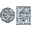 imageAMADA HOMEFURNISHING 5x7 and 5x5 Round Area Rugs Buying Together Soft Machine Washable StainResistant LowProfile Indoor Area Rugs with NonSlip Backing amp Durable Edge Binding