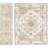 imageAMADA HOMEFURNISHING 8x10 and 27x10 Area Rugs Buying Together Soft Machine Washable StainResistant LowProfile Indoor Area Rugs with NonSlip Backing amp Durable Edge Binding