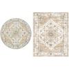 imageAMADA HOMEFURNISHING 8x10 and 6x6 Round Area Rugs Buying Together Soft Machine Washable StainResistant LowProfile Indoor Area Rugs with NonSlip Backing amp Durable Edge Binding