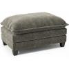 imageAmada Seat Ottoman Soft Khaki Chenille Movable Footrest Stool with Thick 2Layer Cushion for Living Room