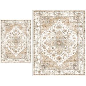 imageAMADA HOMEFURNISHING 8x10 and 4x6 Area Rugs Buying Together Soft Machine Washable StainResistant LowProfile Indoor Area Rugs with NonSlip Backing amp Durable Edge Binding