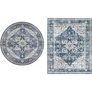 imageAMADA HOMEFURNISHING 8x10 and 8x8 Round Area Rugs Buying Together Soft Machine Washable StainResistant LowProfile Indoor Area Rugs with NonSlip Backing amp Durable Edge Binding