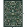 imageAMADA HOMEFURNISHING 8x10 Washable Area Rugs for Living Room NonSlip amp LowProfile Floral Large Area Rug with Durable Edge Binding Soft Rugs for Living Room Bedroom Dining RoomDark Green