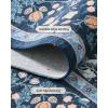 imageAMADA HOMEFURNISHING 8x10 Washable Area Rugs for Living Room NonSlip amp LowProfile Floral Large Area Rug with Durable Edge Binding Soft Rugs for Living Room Bedroom Dining RoomDark Blue