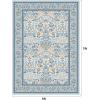 imageAMADA HOMEFURNISHING 8x10 Washable Area Rugs for Living Room NonSlip amp LowProfile Floral Large Area Rug with Durable Edge Binding Soft Rugs for Living Room Bedroom Dining RoomLight Blue