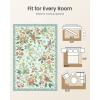 imageAMADA HOMEFURNISHING 8x10 Washable Area Rugs for Living Room NonSlip amp LowProfile Floral Large Area Rug with Durable Edge Binding Soft Rugs for Living Room Bedroom Dining RoomBlue