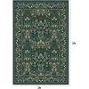 imageAMADA HOMEFURNISHING 8x10 Washable Area Rugs for Living Room NonSlip amp LowProfile Floral Large Area Rug with Durable Edge Binding Soft Rugs for Living Room Bedroom Dining RoomDark Green