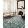 imageAMADA HOMEFURNISHING 8x10 Washable Area Rugs for Living Room NonSlip amp LowProfile Floral Large Area Rug with Durable Edge Binding Soft Rugs for Living Room Bedroom Dining RoomGreen