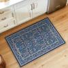 imageAMADA HOMEFURNISHING 8x10 Washable Area Rugs for Living Room NonSlip amp LowProfile Floral Large Area Rug with Durable Edge Binding Soft Rugs for Living Room Bedroom Dining RoomDark Blue