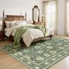imageAMADA HOMEFURNISHING 9x12 Area Rug for Living Room Vintage Washable Area Rug LowPile amp NonSlip Carpet for Bedroom Dining Room Nursery Home Office Navy BlueBrownOlive Green