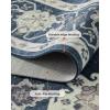 imageAMADA HOMEFURNISHING 9x12 Area Rug for Living Room Vintage Washable Area Rug LowPile amp NonSlip Carpet for Bedroom Dining Room Nursery Home Office Navy BlueBrownNavy BlueBrown