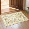 imageAMADA HOMEFURNISHING 8x10 Washable Area Rugs for Living Room NonSlip amp LowProfile Floral Large Area Rug with Durable Edge Binding Soft Rugs for Living Room Bedroom Dining RoomBeige