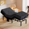imageAmada Queen Adjustable Bed Frame and 14 Inch Cooling Gel Memory Foam Mattress Set Head amp Foot Incline Wireless Remote USB Ports LED Night Light Medium Firm SupportTwin XL